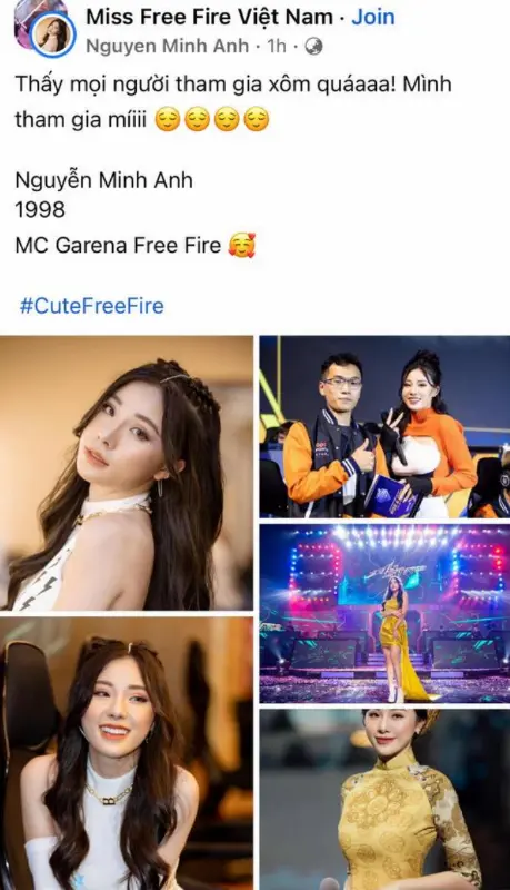 Nữ MC của Free Fire - Minh Anh - cũng tham gia cuộc thi này