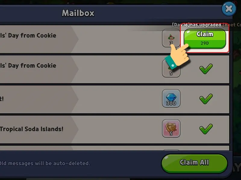 Bước 7 chọn “Claim” để nhận quà