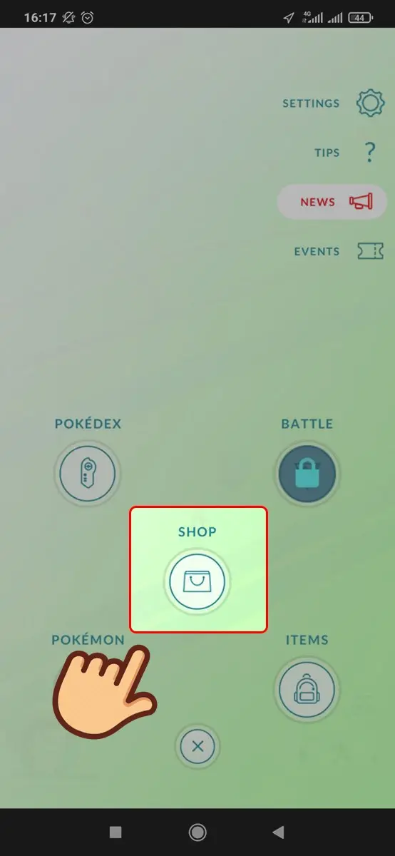 Bước 2 chọn mục “Shop”