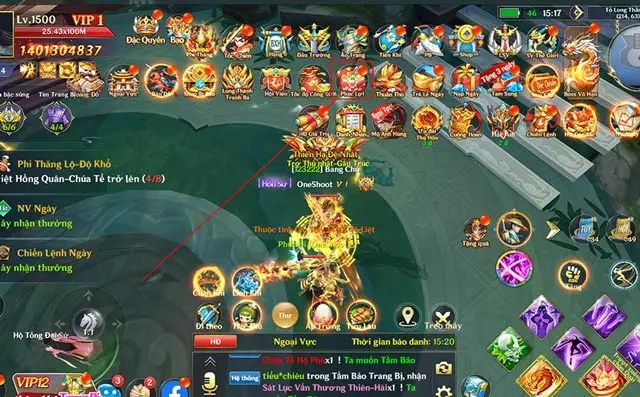 Đăng nhập vào game tìm và nhấn vào mục Phúc Lợi