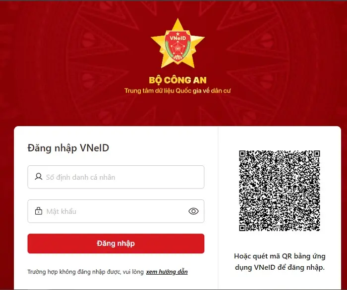 Cách đăng nhập thisinh.thithptquocgia.edu.vn 2026 4 Thí sinh điền thông tin tài khoản đã đăng ký hoặc sử dụng điện thoại để quét mã VNeID