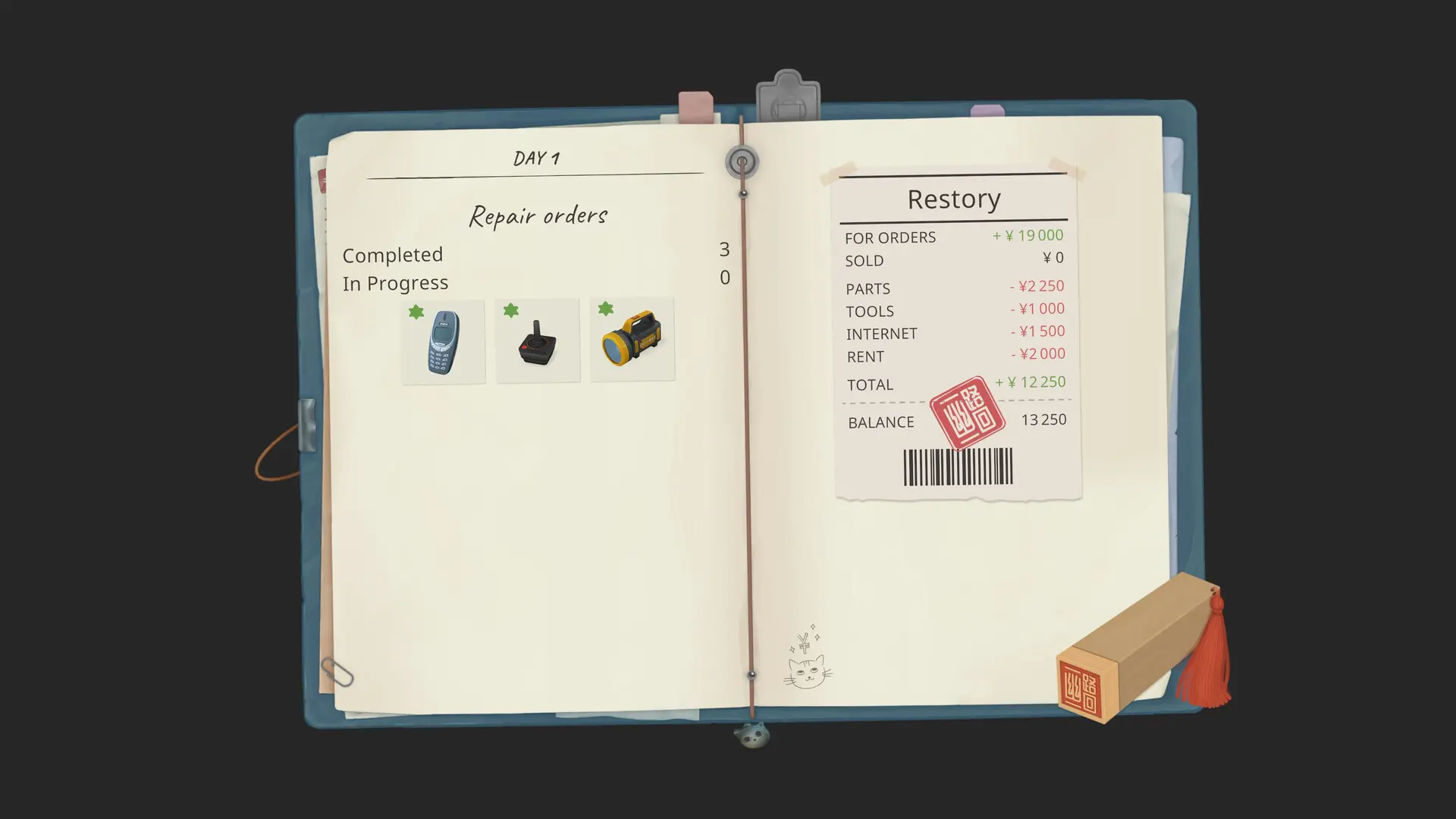 Trong game ReStory mỗi món đồ sẽ đi kèm câu chuyện riêng của khách hàng