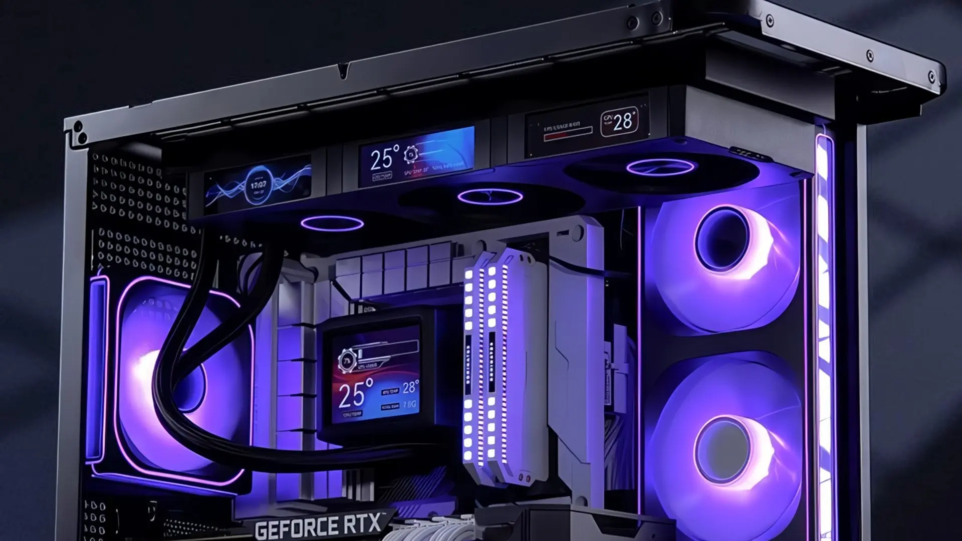 Tản nhiệt AIO TF3-360SCB của Jonsbo nổi bật nhờ thiết kế bốn màn hình LCD đầy sáng tạo