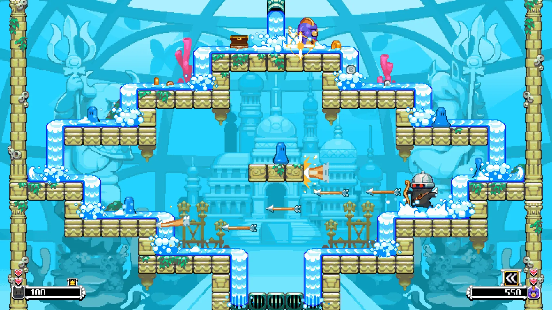 Nitrome hồi sinh loạt game kinh điển, Twin Shot Deluxe ra mắt đa nền tảng đầu 2026 3 Twin Shot Deluxe là bản làm lại hoàn chỉnh của tựa game bắn cung hành động quen thuộc