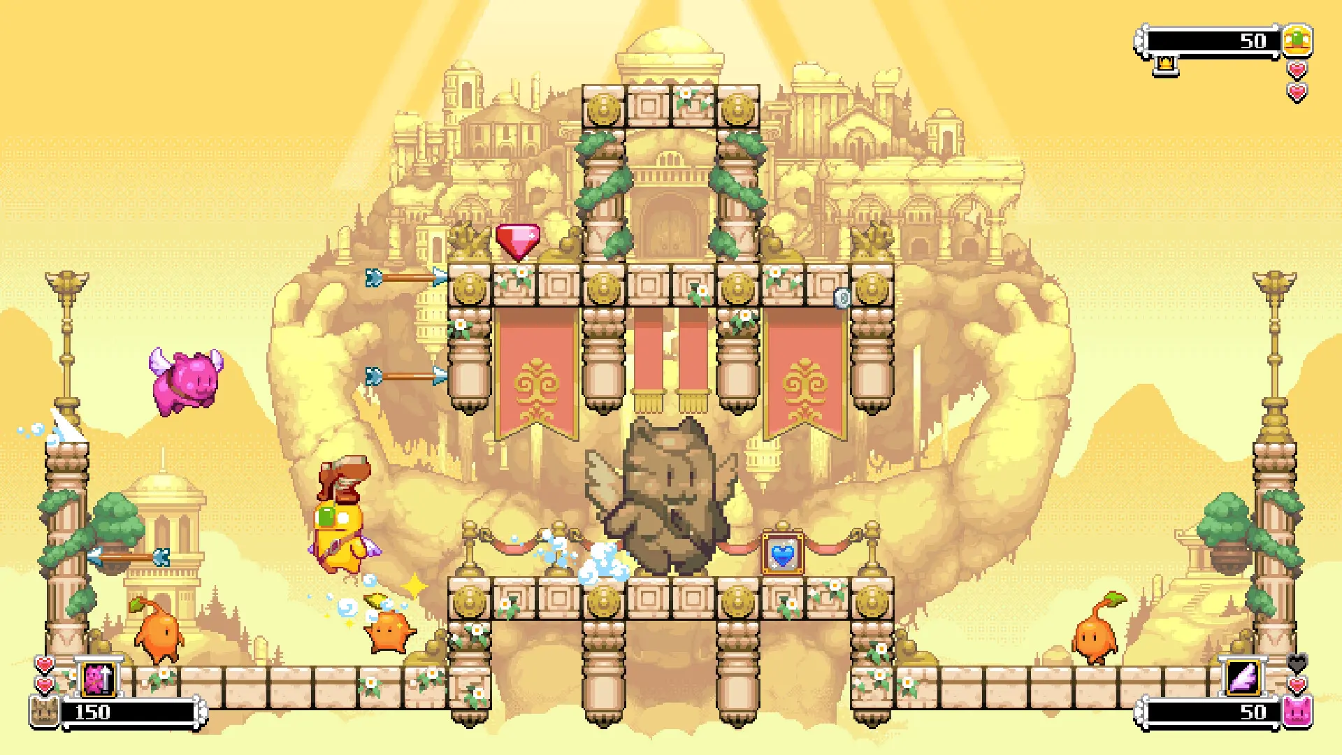 Nitrome hồi sinh loạt game kinh điển, Twin Shot Deluxe ra mắt đa nền tảng đầu 2026 4 Twin Shot Deluxe nâng cấp toàn diện về đồ họa pixel art vô cùng thu hút