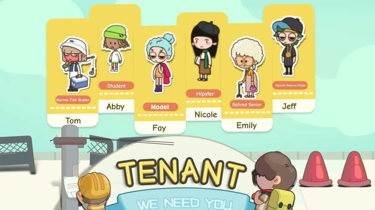 Các nhân vật trong game Rent Please Landlord Sim