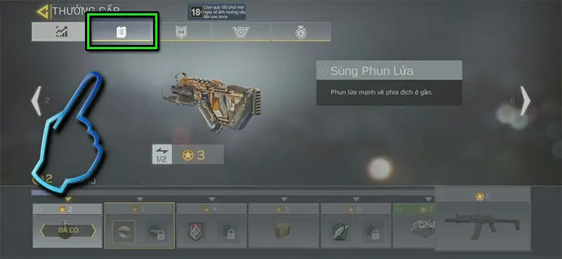 Bước 2 chọn biểu tượng mục thông tin