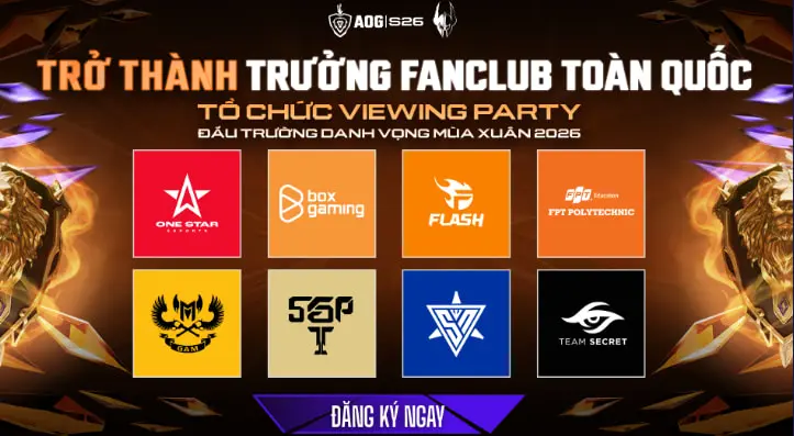 Các đội hình Arena of Glory (AOG) mùa Xuân 2026 (Ảnh: AoV)